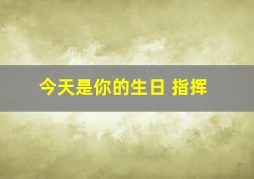 今天是你的生日 指挥